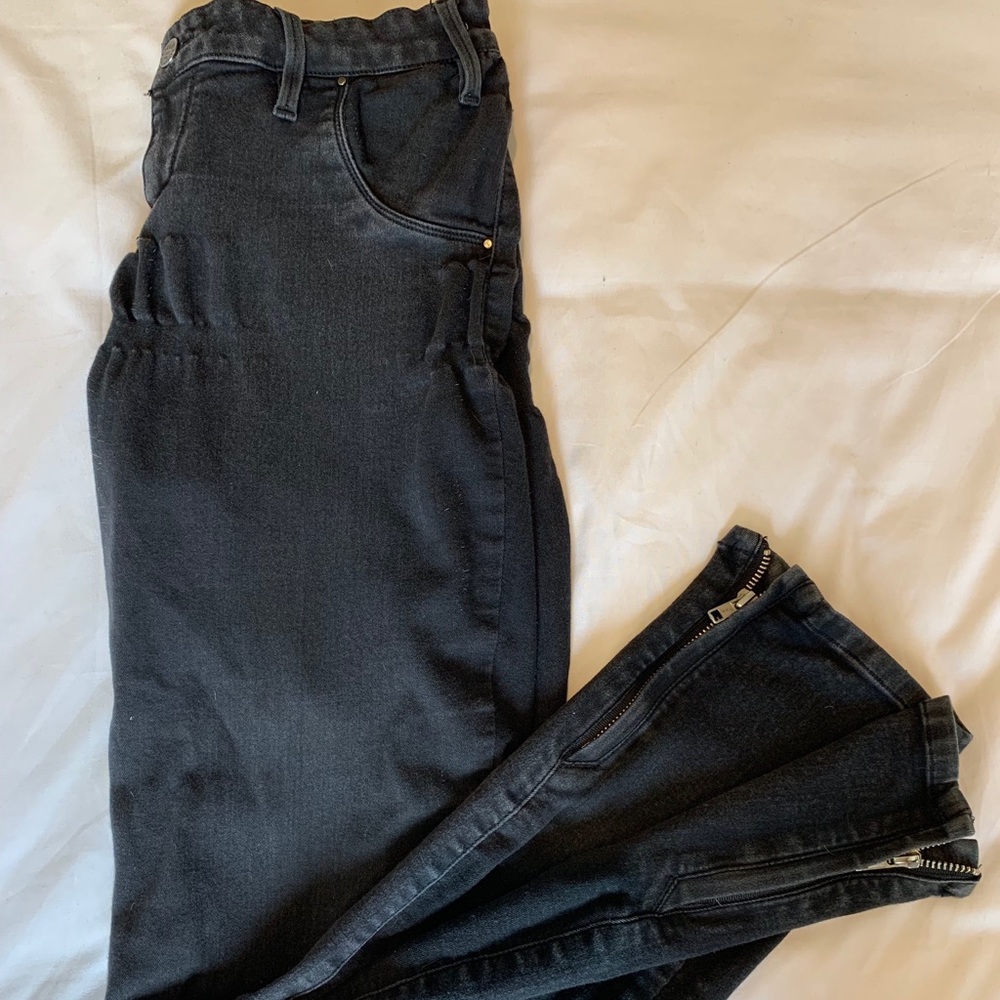 Black Guess Skinny Jeans Zipper Detail